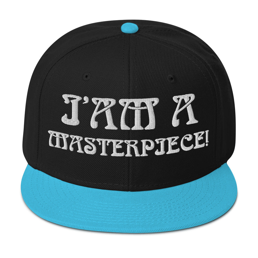 “I’AM A MASTERPIECE!"Snapback Hat W/White Font