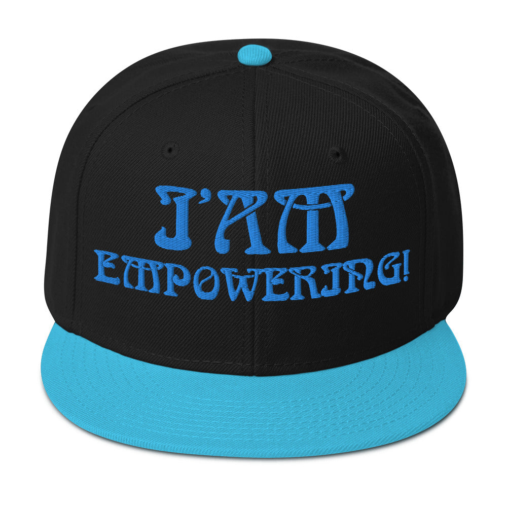 “I’AM EMPOWERING!”Snapback Hat W/Aqua Font