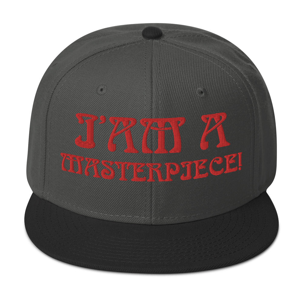 “I’AM A MASTERPIECE!"Snapback Hat W/Red Font