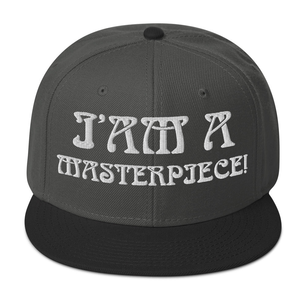“I’AM A MASTERPIECE!"Snapback Hat W/White Font