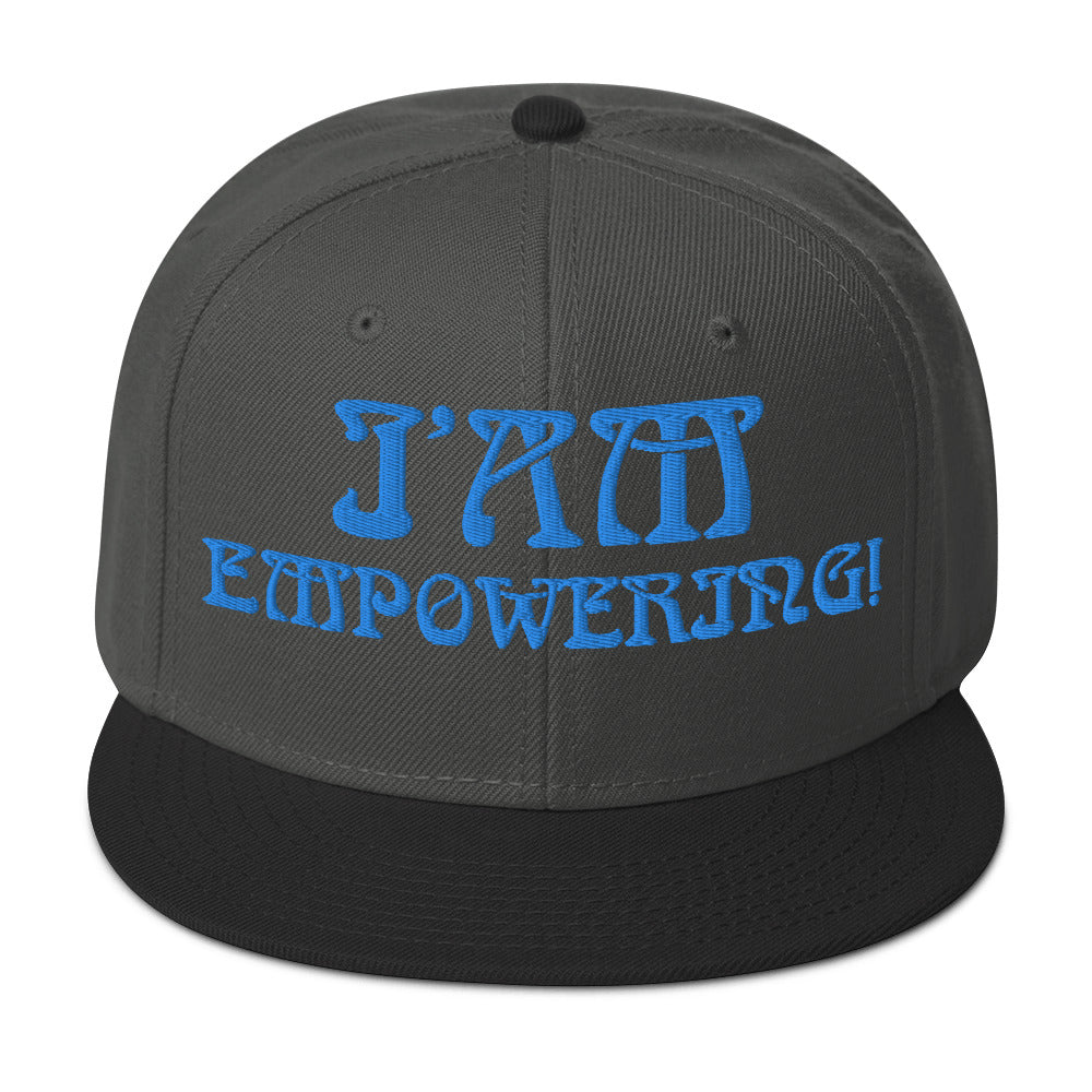 “I’AM EMPOWERING!”Snapback Hat W/Aqua Font