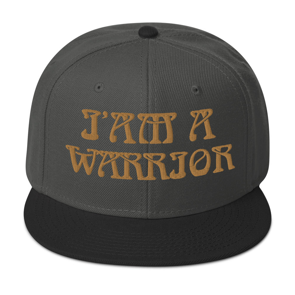 “I’AM A WARRIOR”Snapback Hat W/Bronze Font