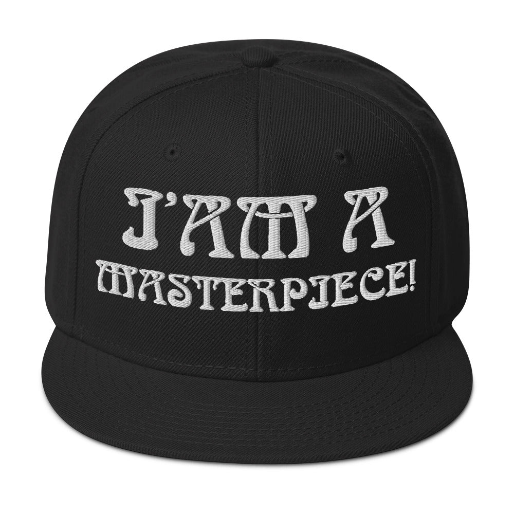 “I’AM A MASTERPIECE!"Snapback Hat W/White Font