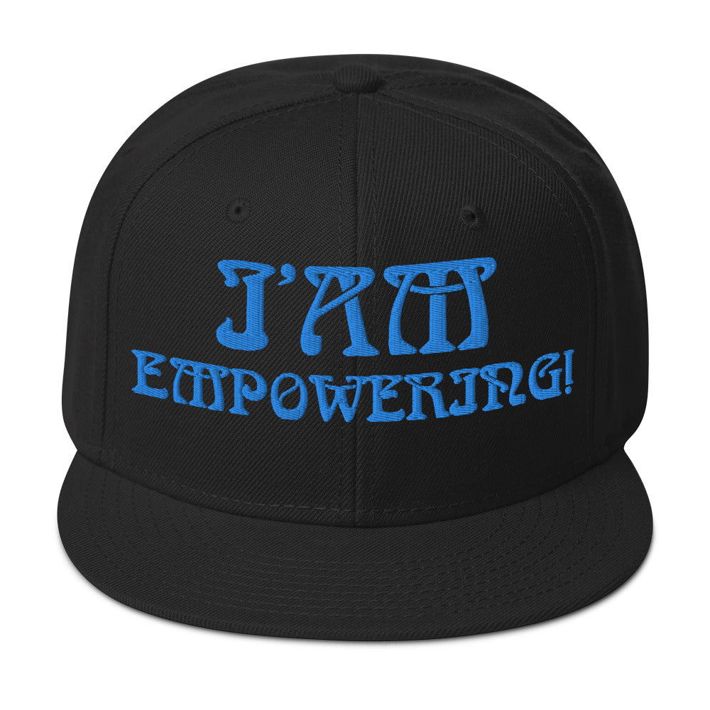 “I’AM EMPOWERING!”Snapback Hat W/Aqua Font