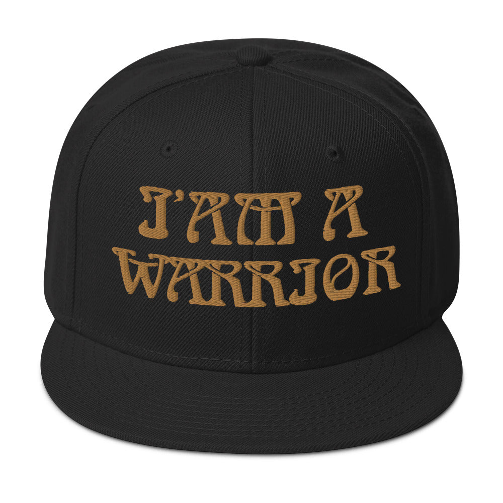 “I’AM A WARRIOR”Snapback Hat W/Bronze Font