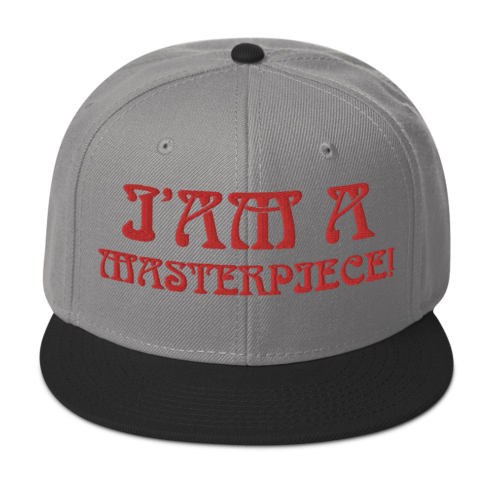 “I’AM A MASTERPIECE!"Snapback Hat W/Red Font