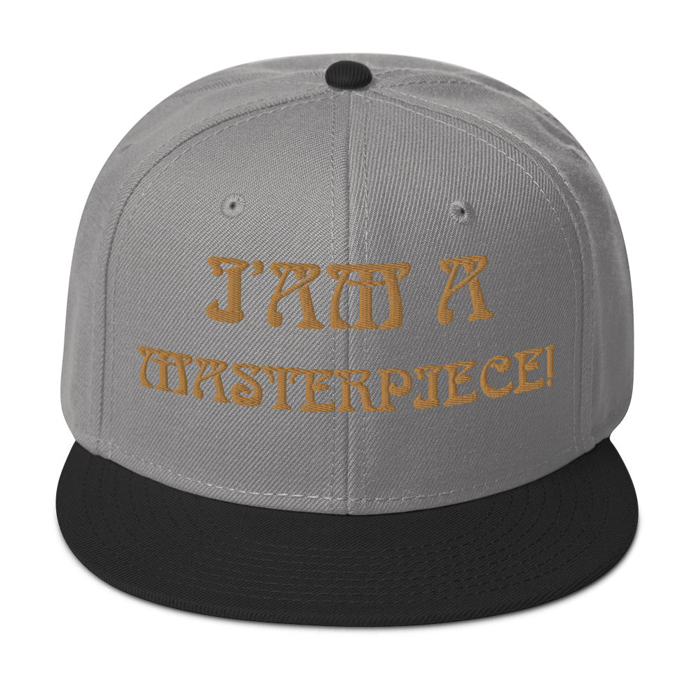 “I’AM A MASTERPIECE!"Snapback Hat W/Bronze Font