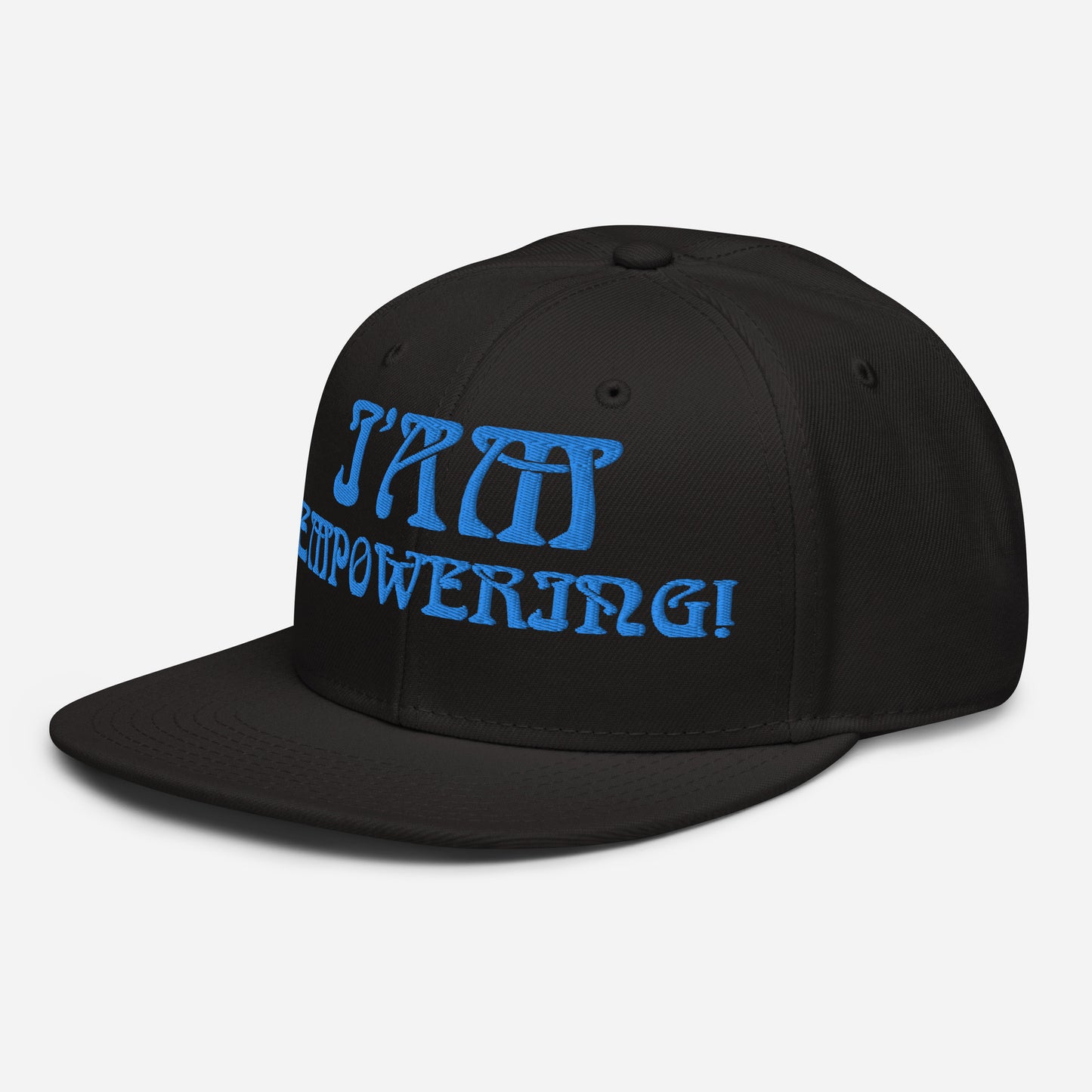 “I’AM EMPOWERING!”Snapback Hat W/Aqua Font