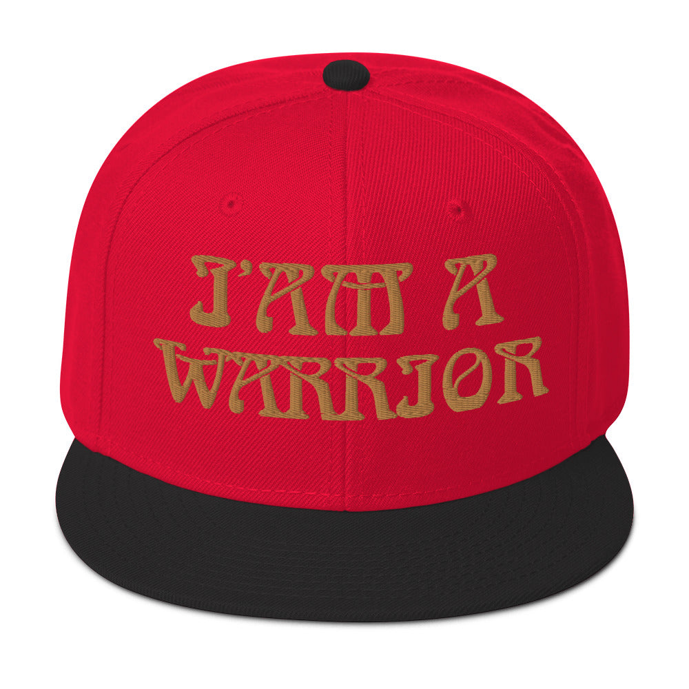 “I’AM A WARRIOR”Snapback Hat W/Bronze Font