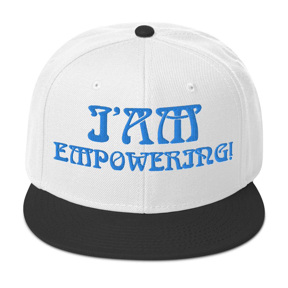 “I’AM EMPOWERING!”Snapback Hat W/Aqua Font