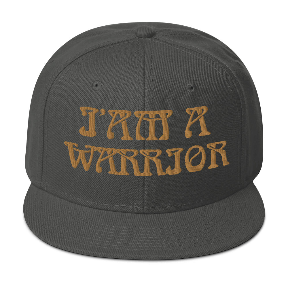 “I’AM A WARRIOR”Snapback Hat W/Bronze Font