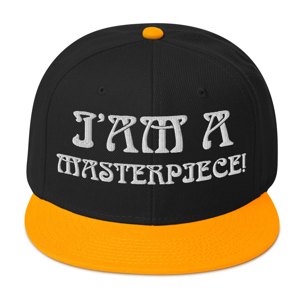 “I’AM A MASTERPIECE!"Snapback Hat W/White Font