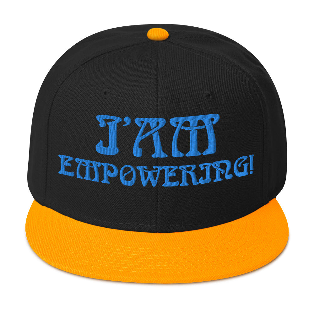 “I’AM EMPOWERING!”Snapback Hat W/Aqua Font