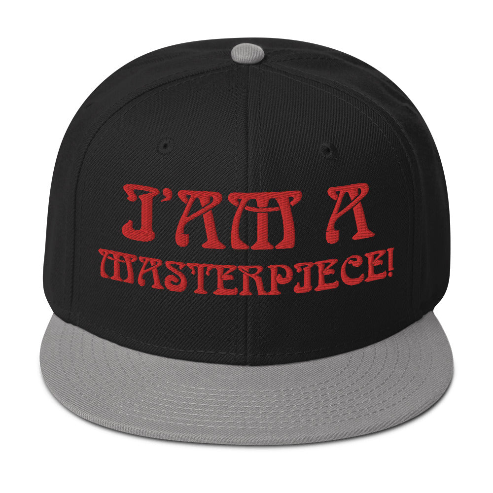“I’AM A MASTERPIECE!"Snapback Hat W/Red Font