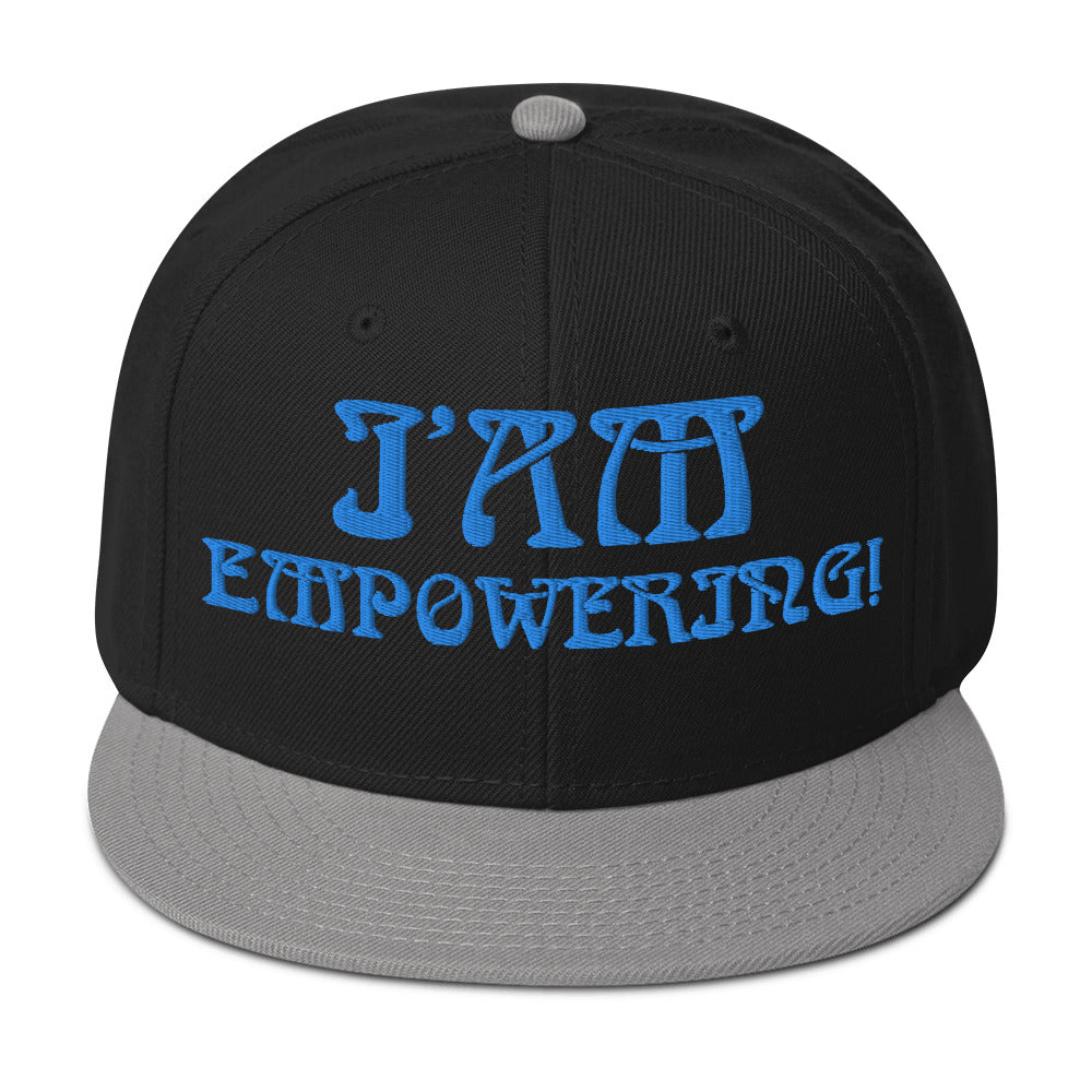 “I’AM EMPOWERING!”Snapback Hat W/Aqua Font