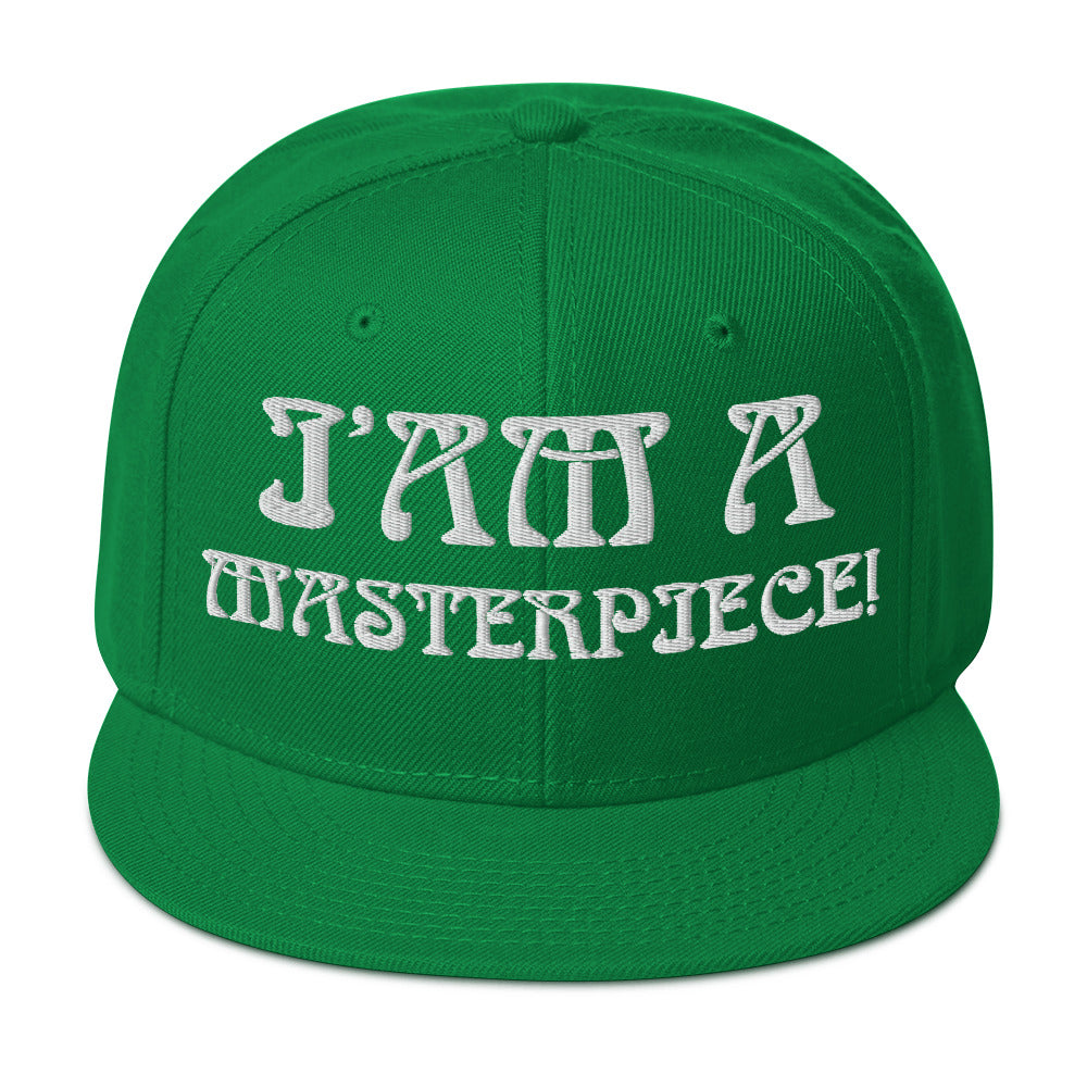 “I’AM A MASTERPIECE!"Snapback Hat W/White Font