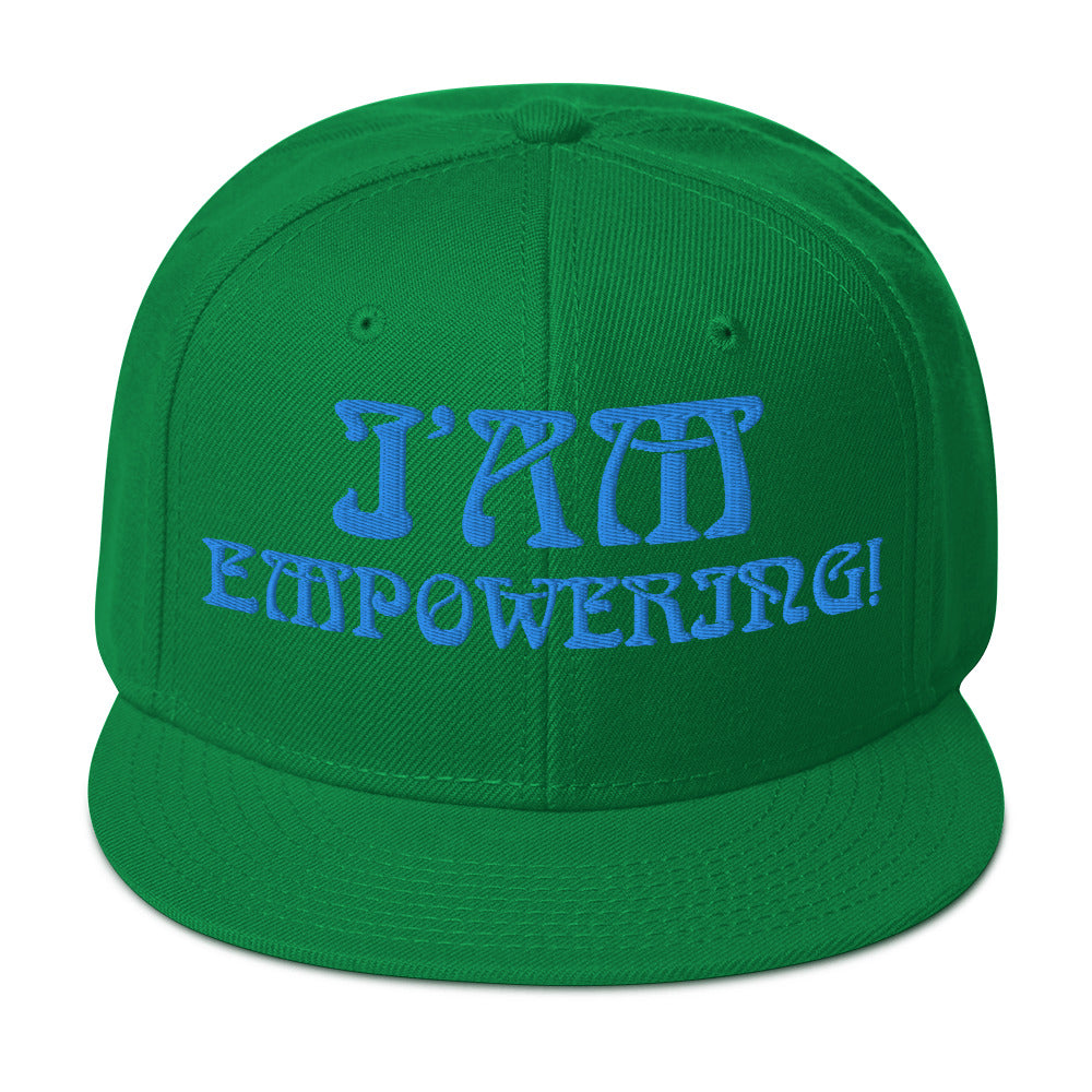 “I’AM EMPOWERING!”Snapback Hat W/Aqua Font
