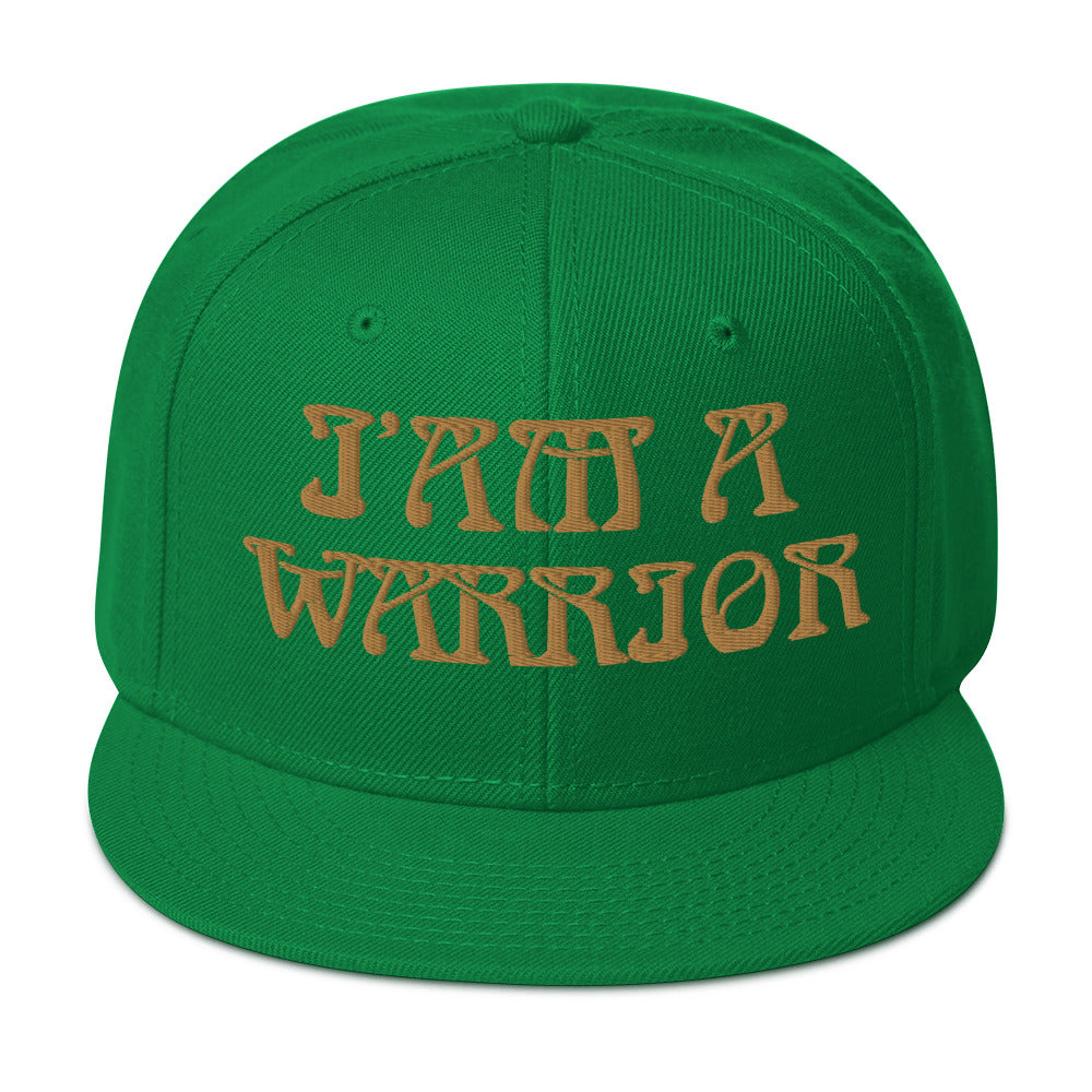 “I’AM A WARRIOR”Snapback Hat W/Bronze Font