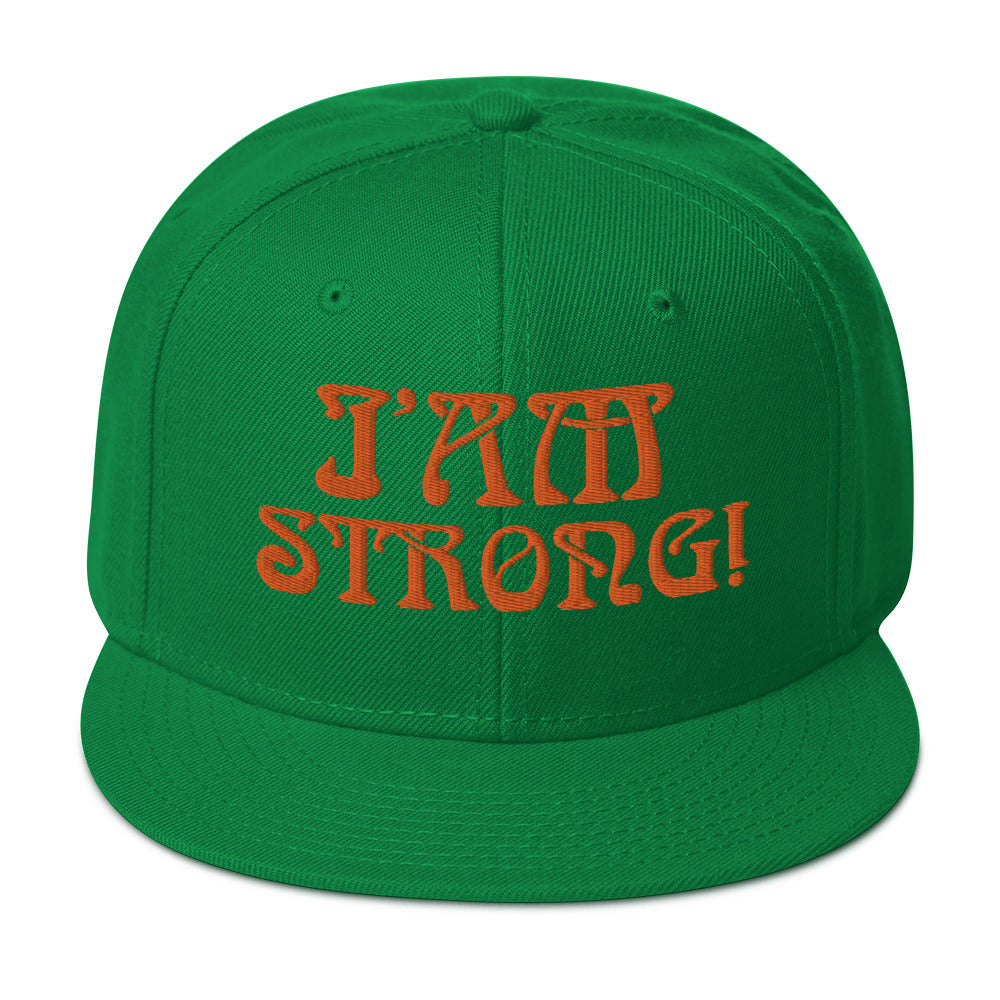 “I’AM STRONG!”Snapback Hat W/Orange Font