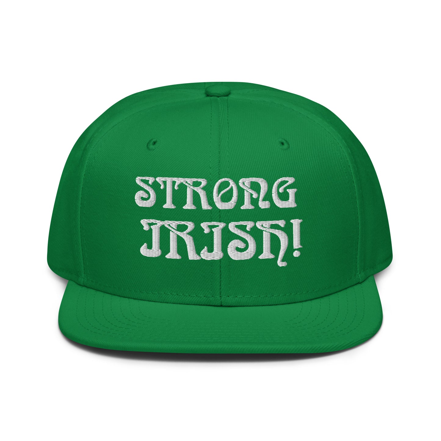 “STRONG,IRISH!”Snapback Hat W/White Font