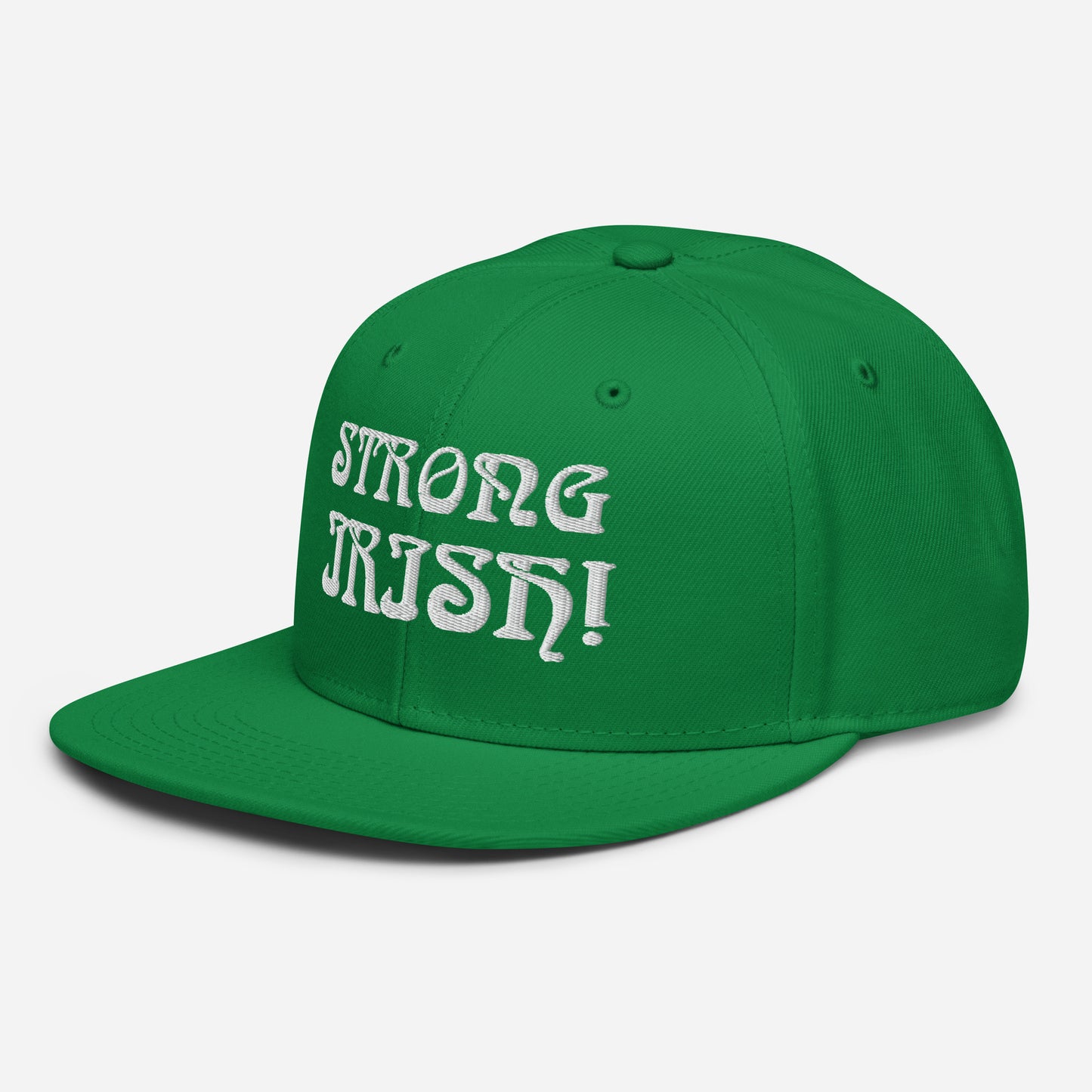 “STRONG,IRISH!”Snapback Hat W/White Font