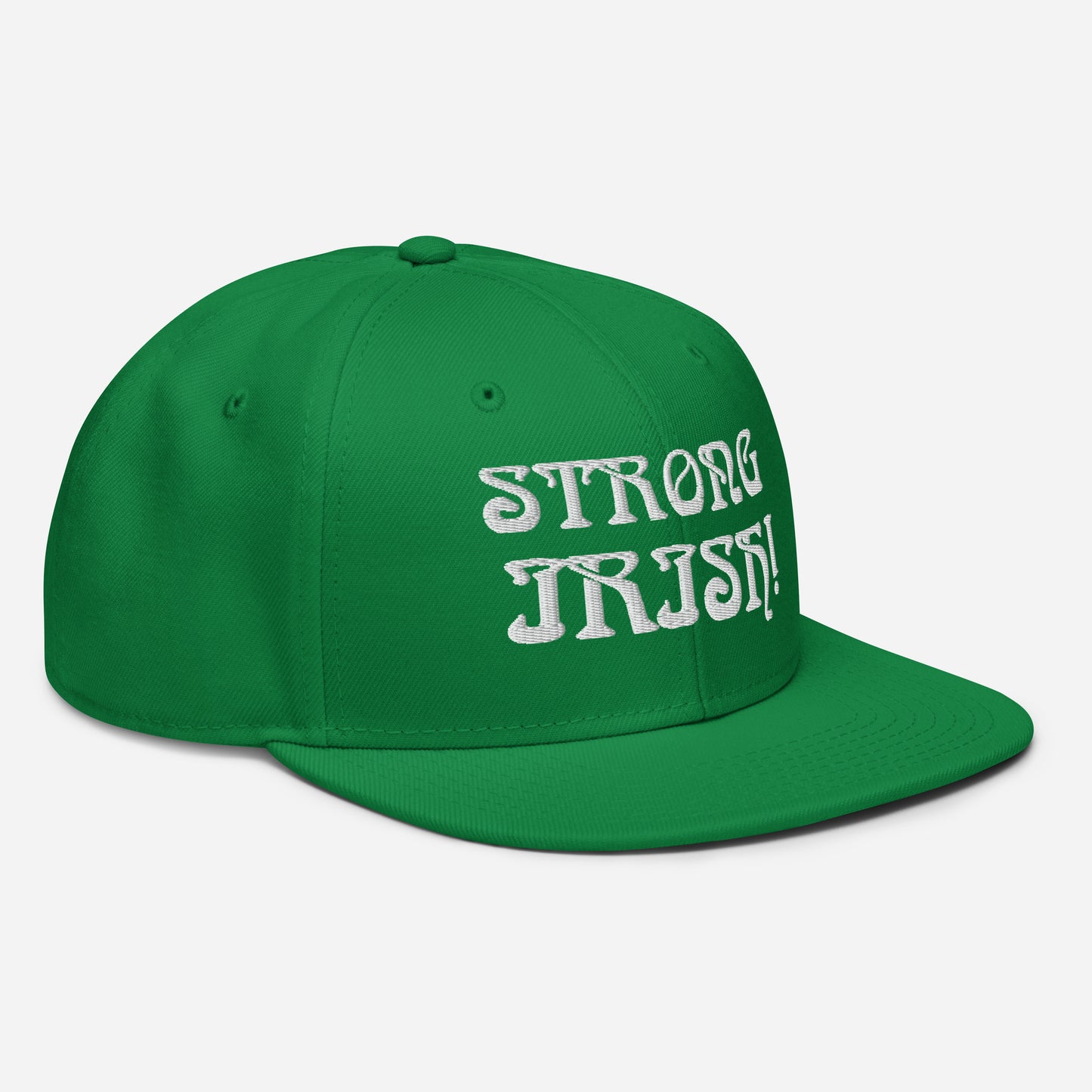 “STRONG,IRISH!”Snapback Hat W/White Font