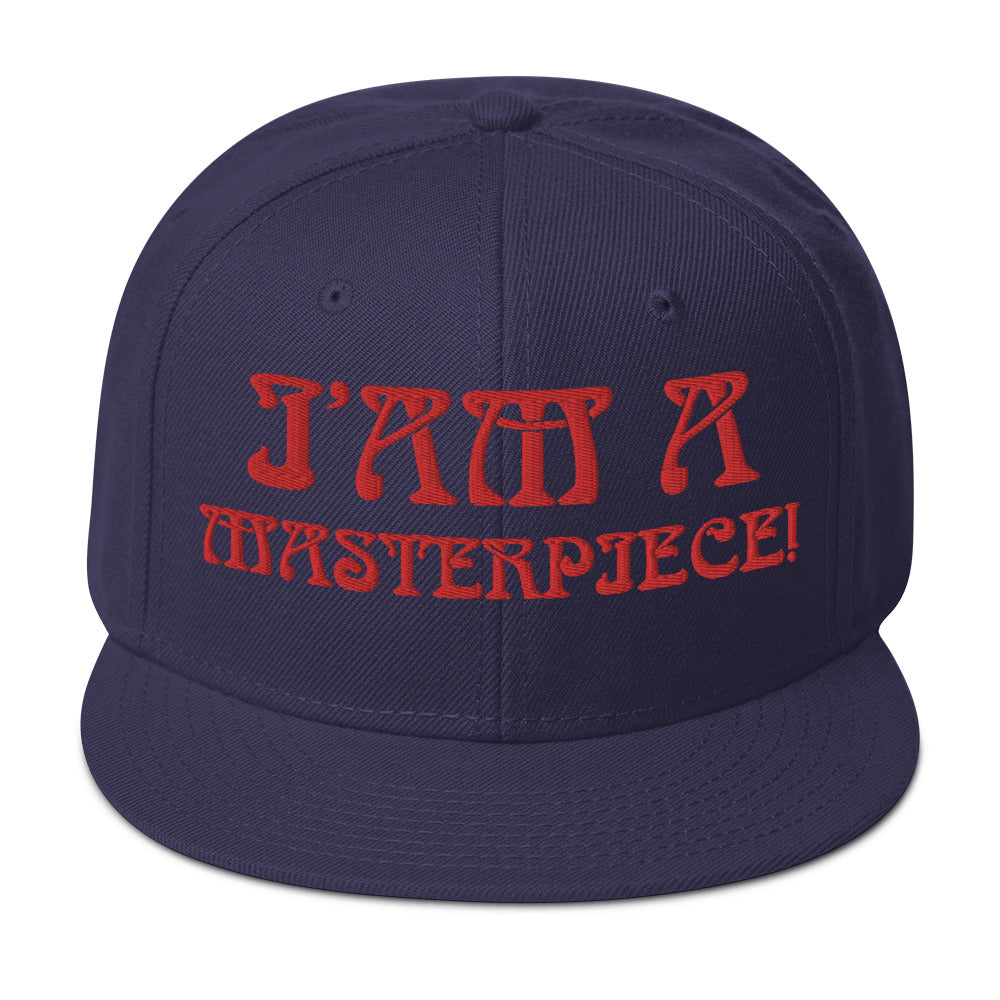 “I’AM A MASTERPIECE!"Snapback Hat W/Red Font