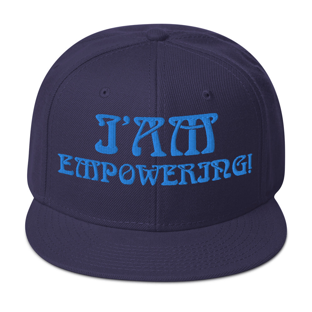 “I’AM EMPOWERING!”Snapback Hat W/Aqua Font