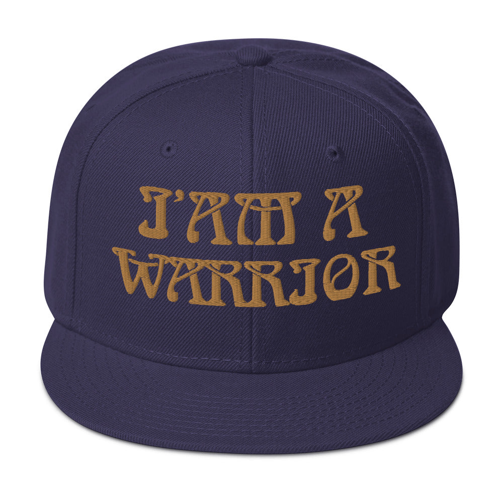 “I’AM A WARRIOR”Snapback Hat W/Bronze Font