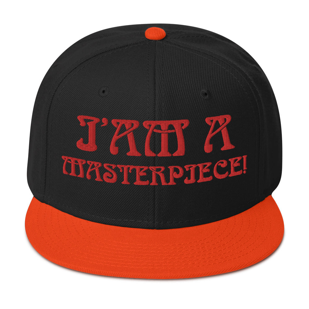 “I’AM A MASTERPIECE!"Snapback Hat W/Red Font