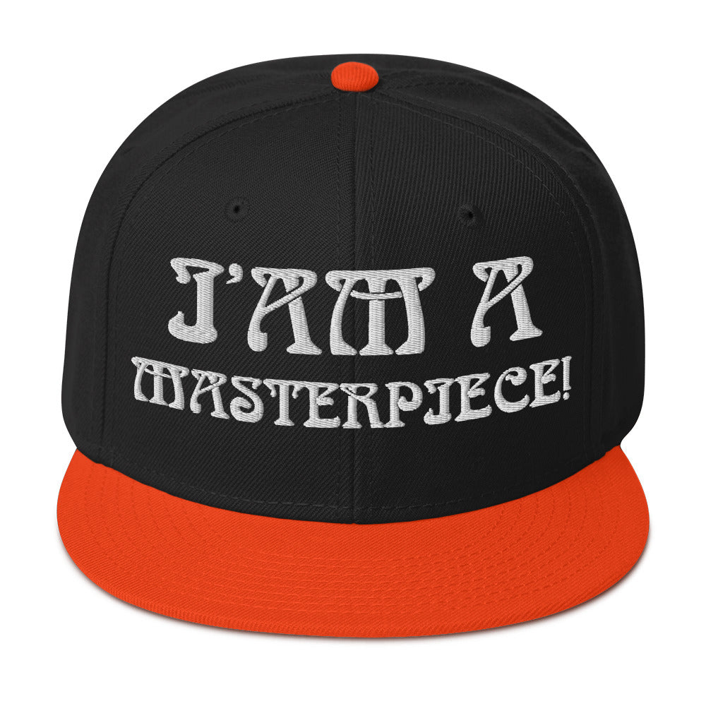 “I’AM A MASTERPIECE!"Snapback Hat W/White Font