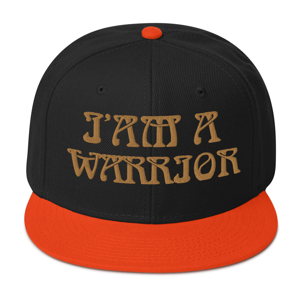 “I’AM A WARRIOR”Snapback Hat W/Bronze Font