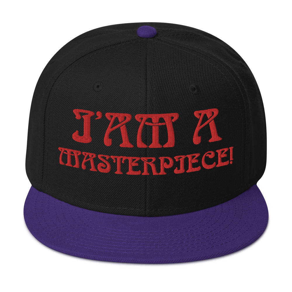 “I’AM A MASTERPIECE!"Snapback Hat W/Red Font