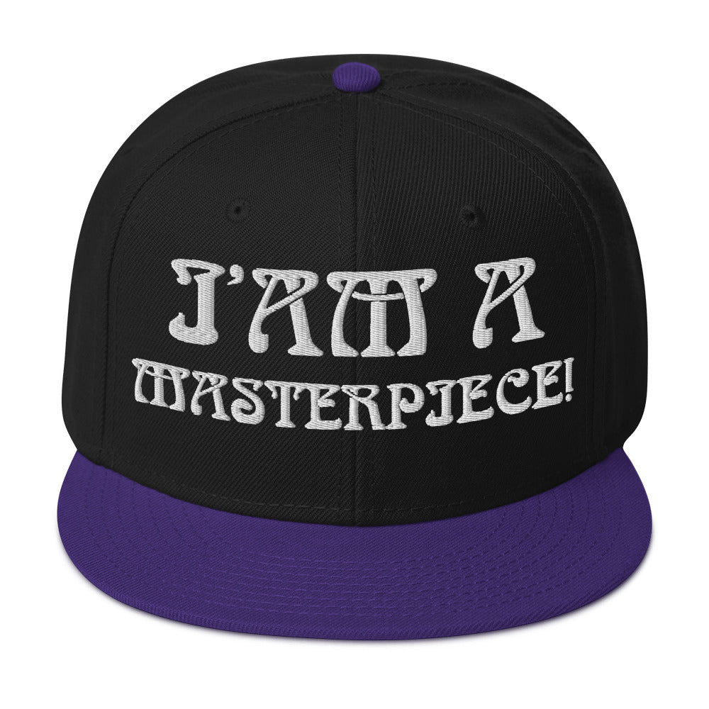 “I’AM A MASTERPIECE!"Snapback Hat W/White Font