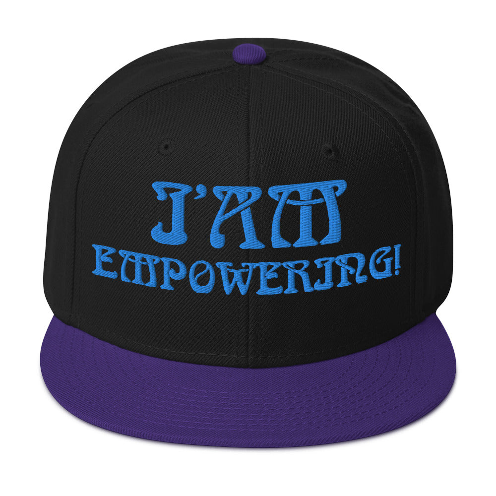 “I’AM EMPOWERING!”Snapback Hat W/Aqua Font