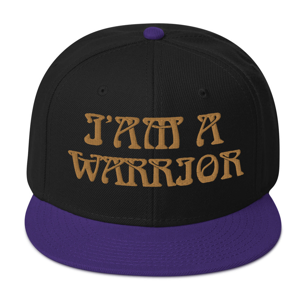 “I’AM A WARRIOR”Snapback Hat W/Bronze Font