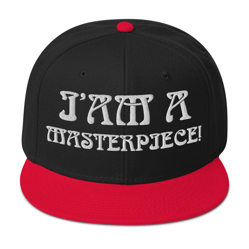“I’AM A MASTERPIECE!"Snapback Hat W/White Font