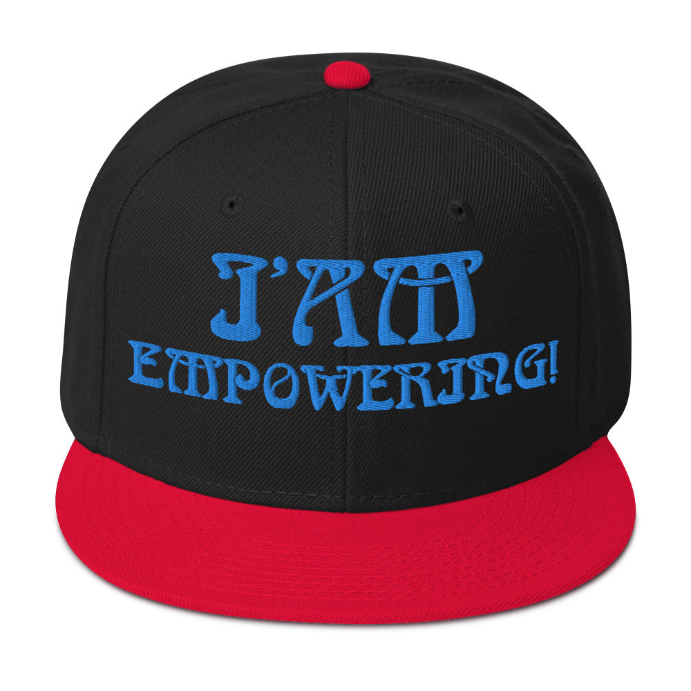 “I’AM EMPOWERING!”Snapback Hat W/Aqua Font