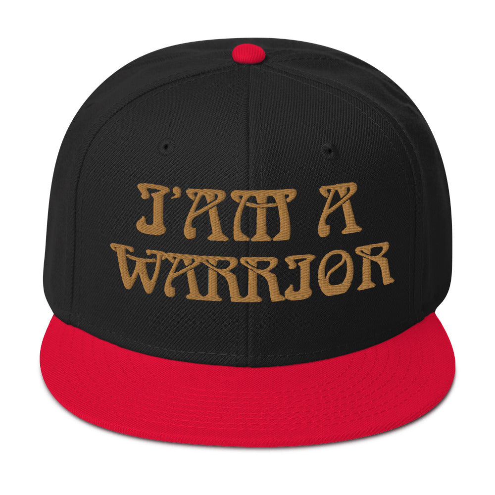 “I’AM A WARRIOR”Snapback Hat W/Bronze Font