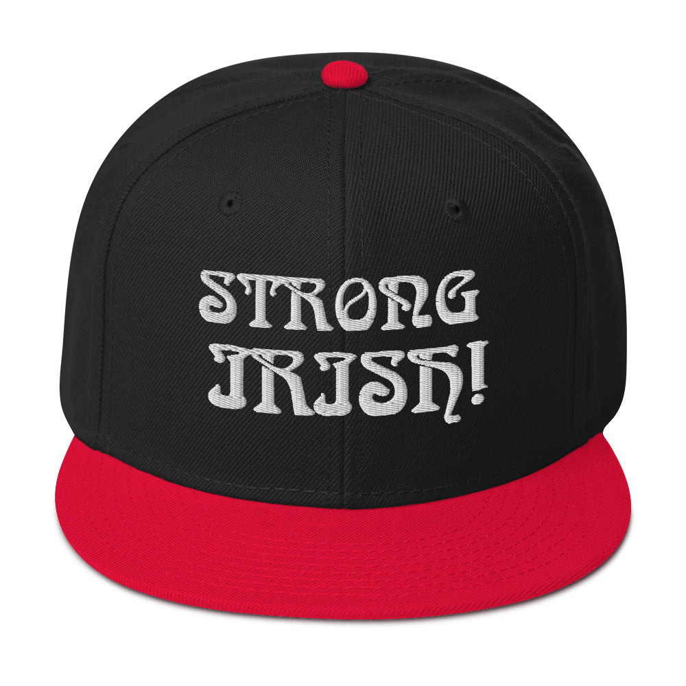 “STRONG,IRISH!”Snapback Hat W/White Font