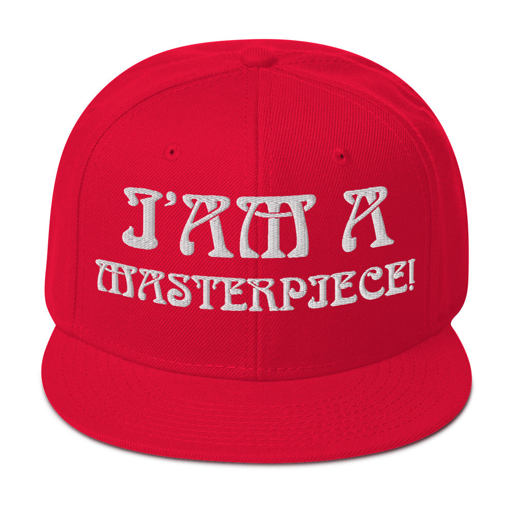 “I’AM A MASTERPIECE!"Snapback Hat W/White Font