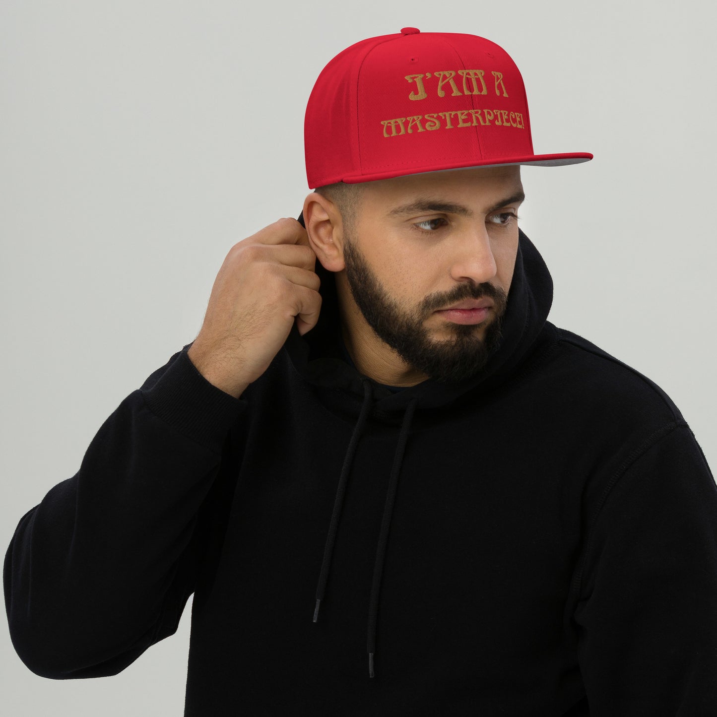 “I’AM A MASTERPIECE!"Snapback Hat W/Bronze Font