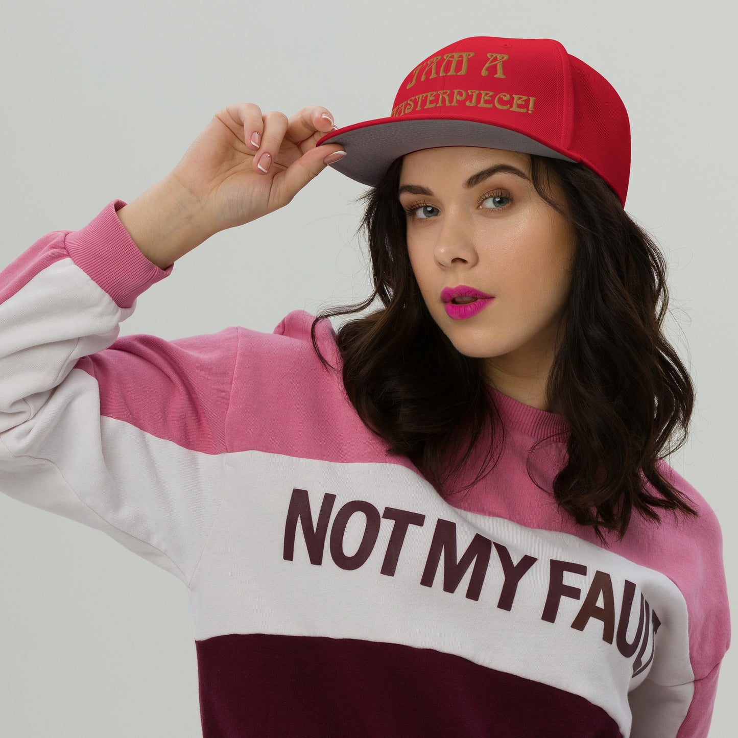 “I’AM A MASTERPIECE!"Snapback Hat W/Bronze Font