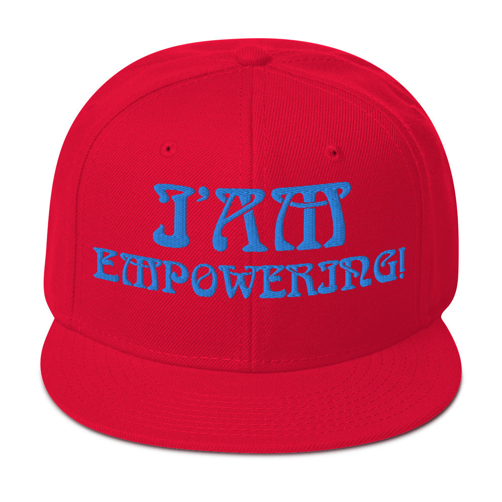 “I’AM EMPOWERING!”Snapback Hat W/Aqua Font