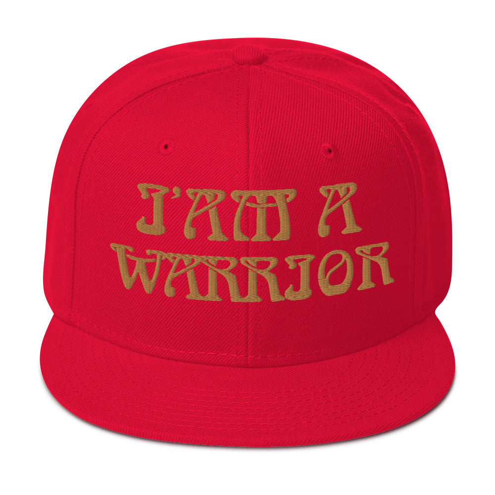 “I’AM A WARRIOR”Snapback Hat W/Bronze Font