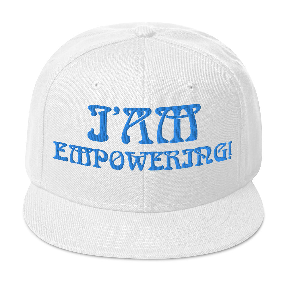“I’AM EMPOWERING!”Snapback Hat W/Aqua Font