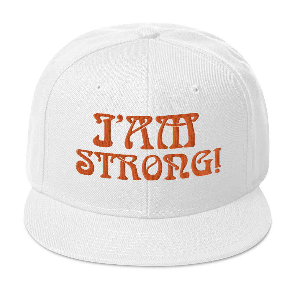 “I’AM STRONG!”Snapback Hat W/Orange Font