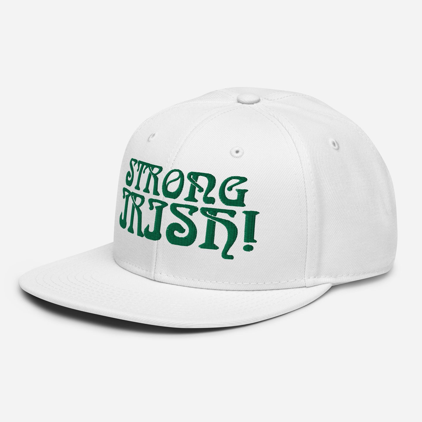 “STRONG,IRISH!”Snapback Hat W/Green Font