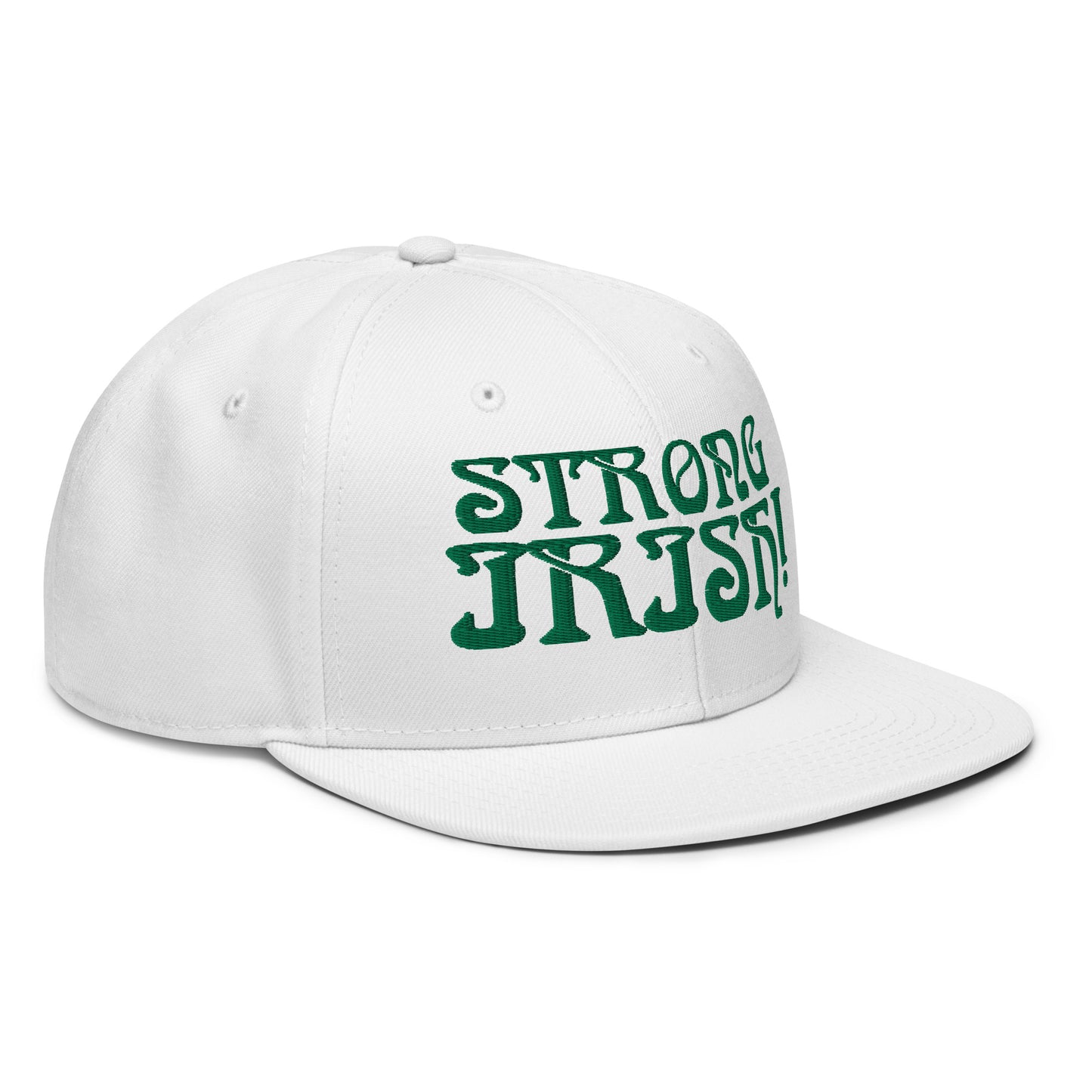 “STRONG,IRISH!”Snapback Hat W/Green Font