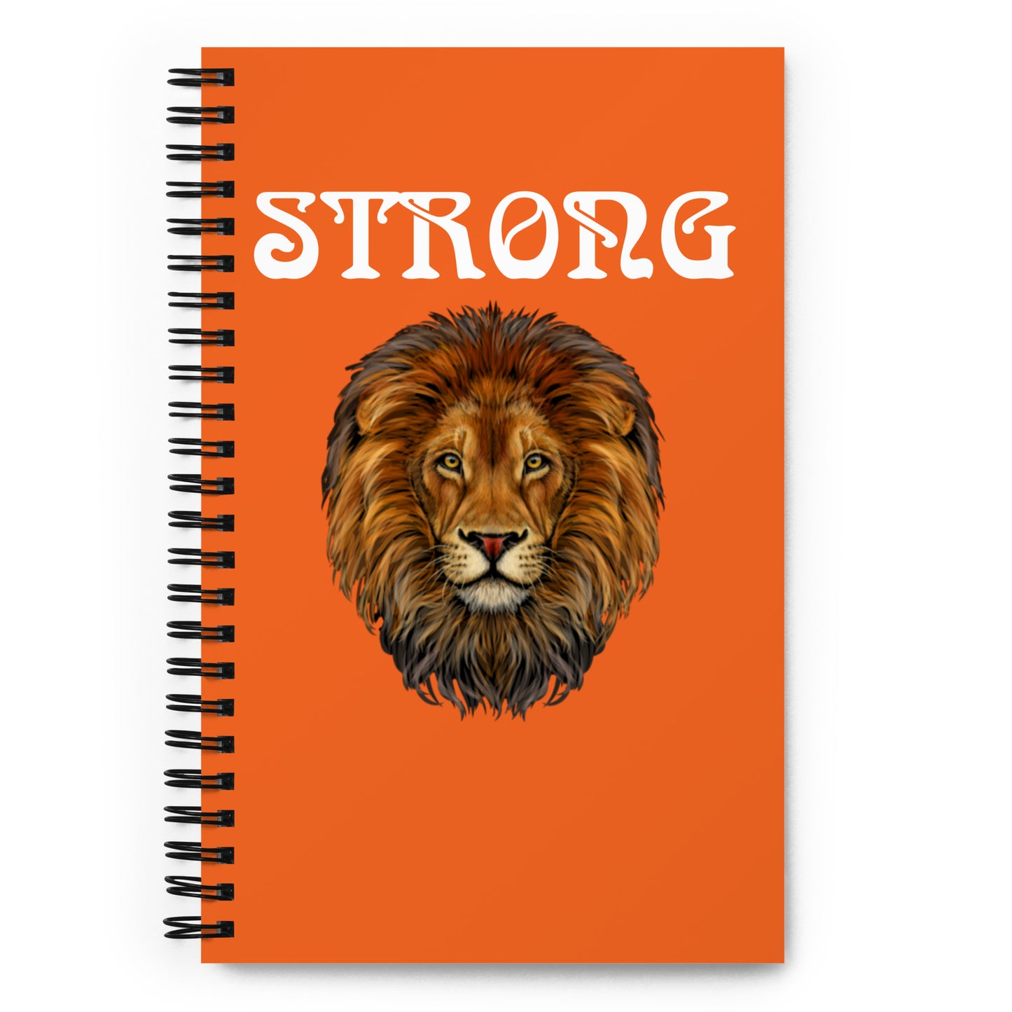 “STRONG”Orange Spiral Notebook